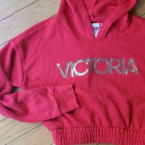 Victoria Secret Sport red crop hoodie szS